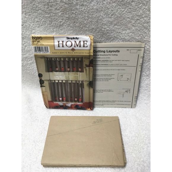 Simplicity 8695 Appliqued Window Treatments Sewing Pattern - Picture 4 of 6